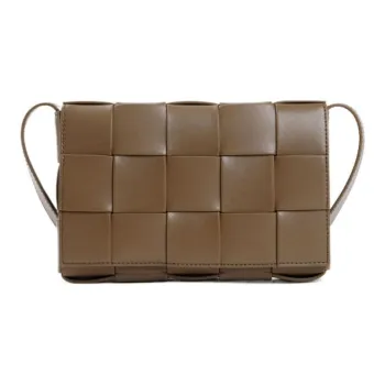 Bottega Veneta CASSETTE Calfskin Pillow Bag Shoulder Bag Crossbody Bag Medium Size Women's Brown