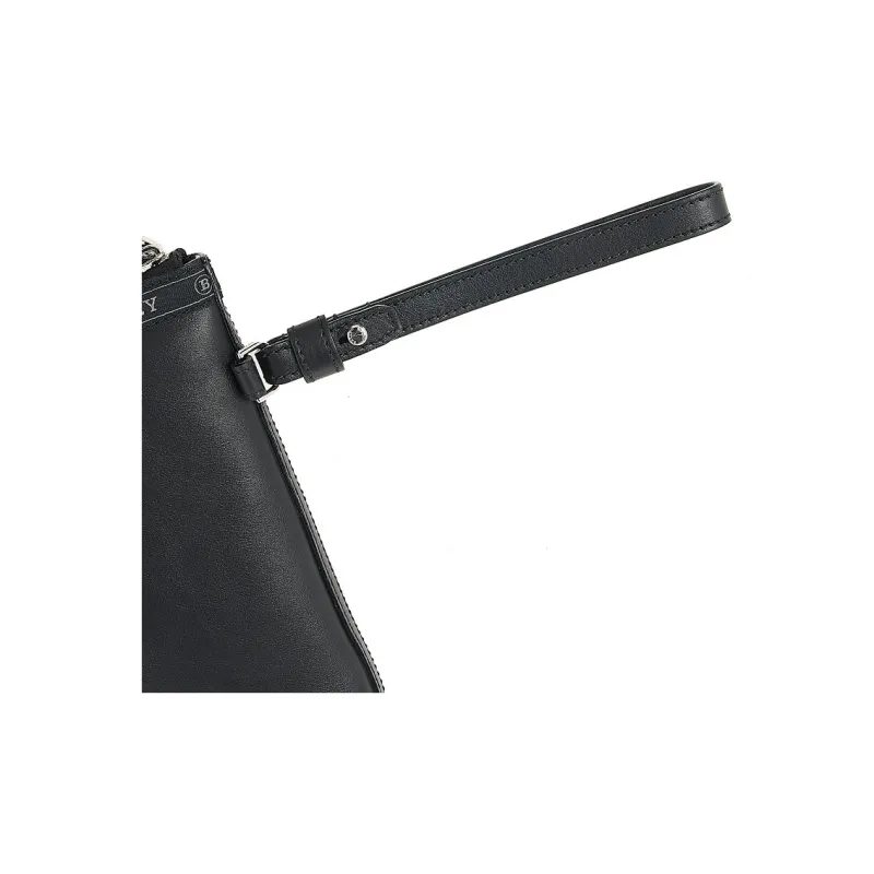 BALLY Leather Clutch Men's Black-5
