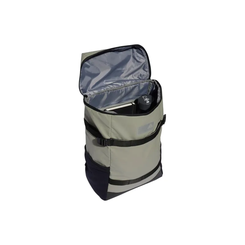 Adidas Polyurethane Backpack Regular Unisex Pebble Silver Gray & Black & Gray-3