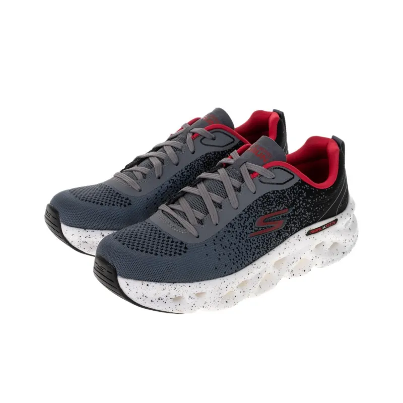 Skechers GO RUN SWIRL TECH Durable Breathable Low-Top Running Shoes Men's Blue Black-2