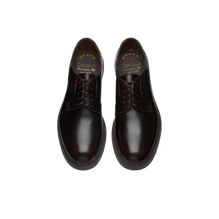 DOUCAL'S Round Toe Lace Up Derby Shoes-3