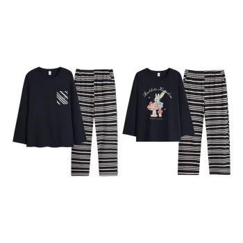 Sha Qian Pajama Set Spring And Fall Season Unisex