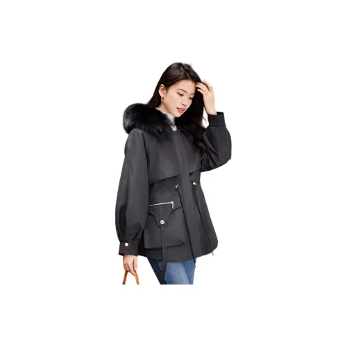 Like the age of water Puffer Jackets Women's Black