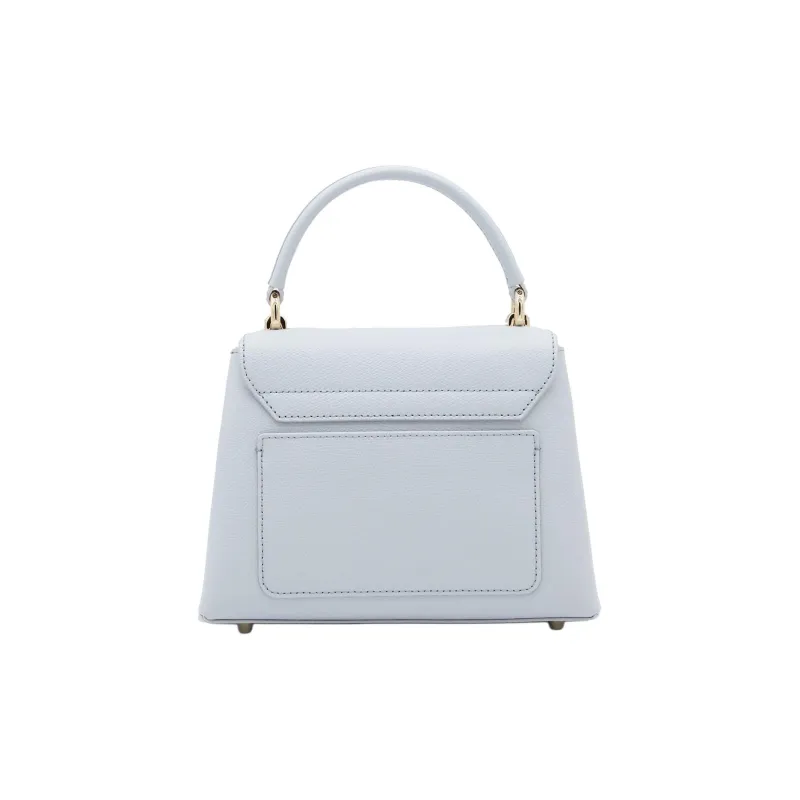 Furla 1927 Collection Ares Leather Handbag Mini Women's Light Blue-4