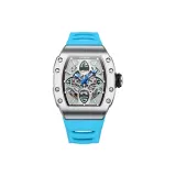 HBR989.1-White Case Blue Strap
