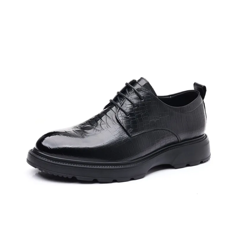 SHUPATE Dress Shoes Men Low Top Black/Brown-8