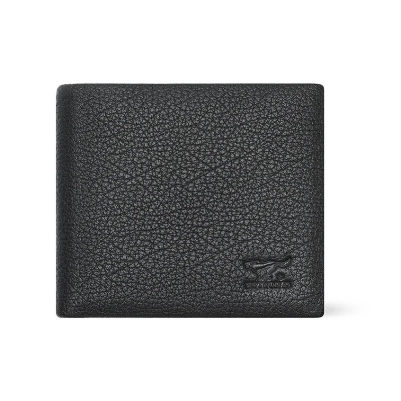 SEPTWOLVES Top Grain Sheepskin Wallets With Money Clip Unisex Black-9