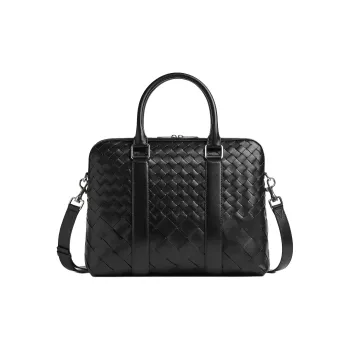 Bottega Veneta Slim Intrecciato Briefcase