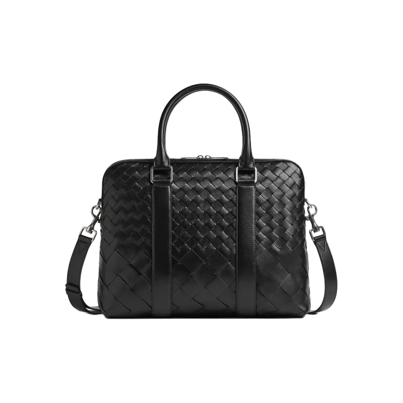 Bottega Veneta Slim Intrecciato Briefcase-0
