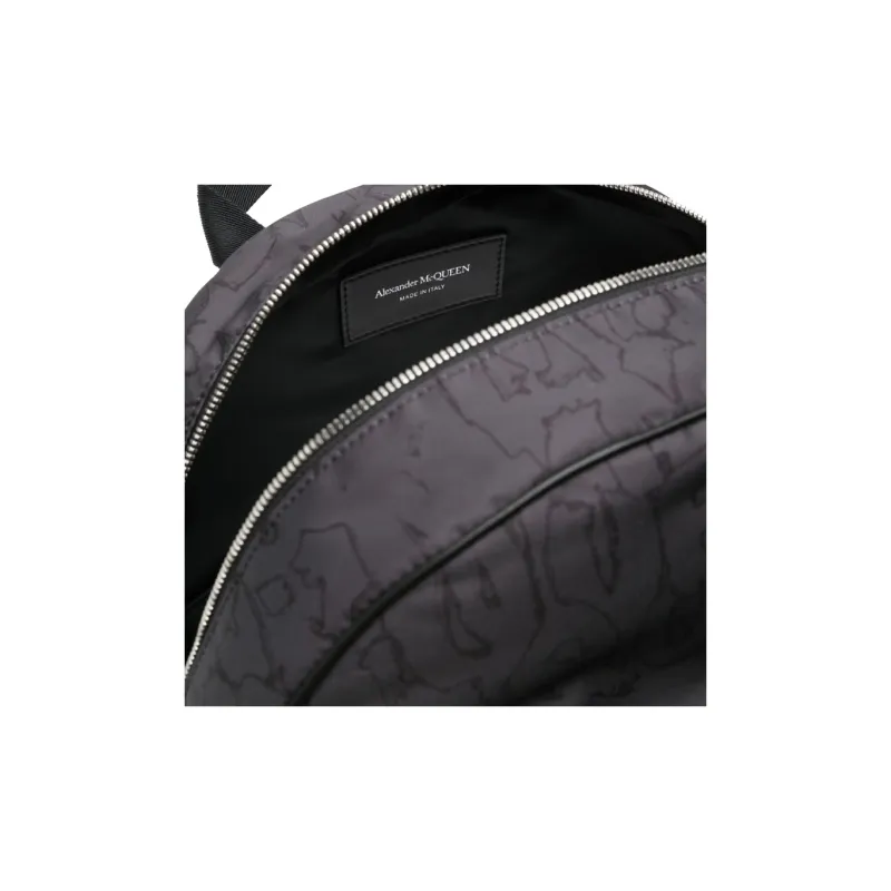 Alexander McQueen Polyurethane With Polyamide Backpack Men's Black-3