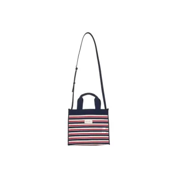 MARNI Striped Open-Top Top Handle Bag
