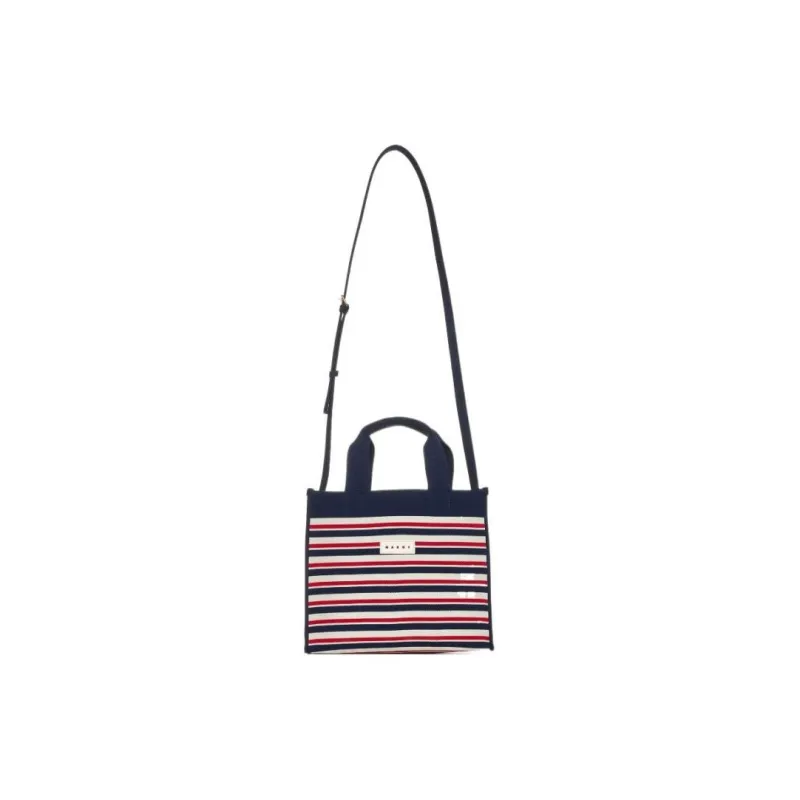 MARNI Striped Open Top Top Handle Bag-0