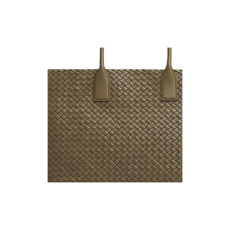Bottega Veneta CABAT Lambskin Handbag Large Size Men's Terracotta-3