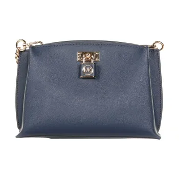 MICHAEL KORS Cow Leather Crossbody Bag, Shoulder Bag Women's Blue