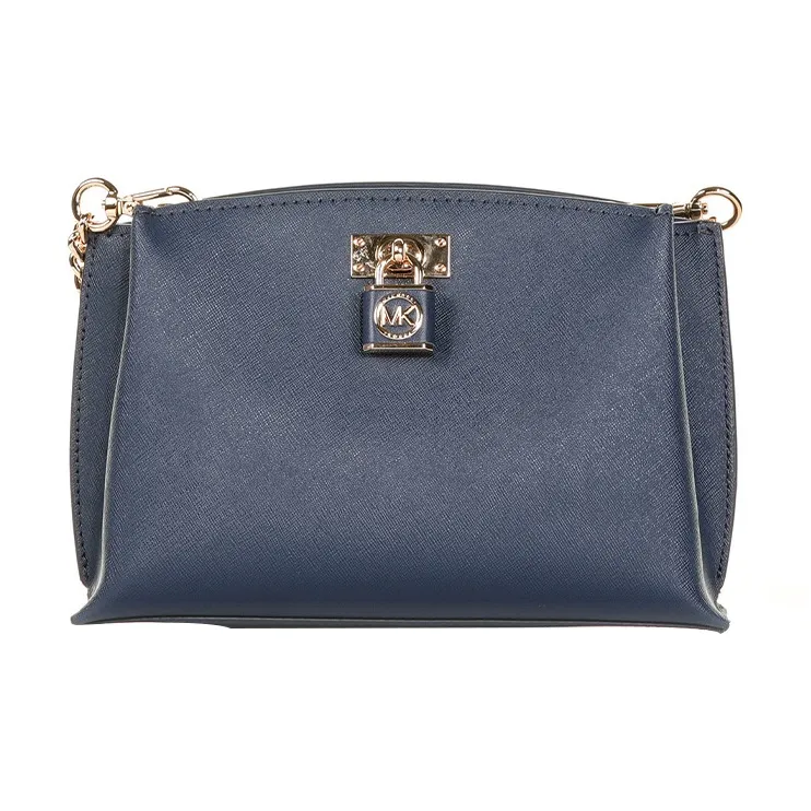 MICHAEL KORS Cow Leather Crossbody Bag, Shoulder Bag Women's Blue-0
