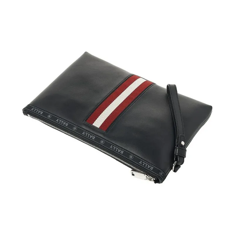BALLY Leather Clutch Men's Black-2