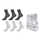 6 Pack (Black 3 Pack+Light Gray 3 Pack)+Shopping Bag