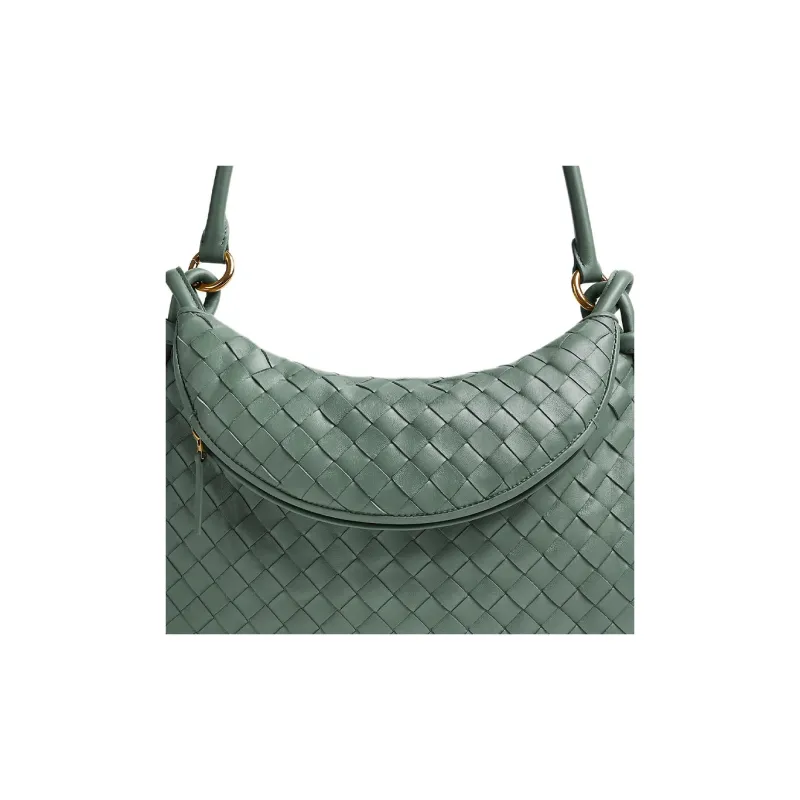 Bottega Veneta Sheepskin Handbag Shoulder Bag Medium Size Women's Aloe Vera Green-5