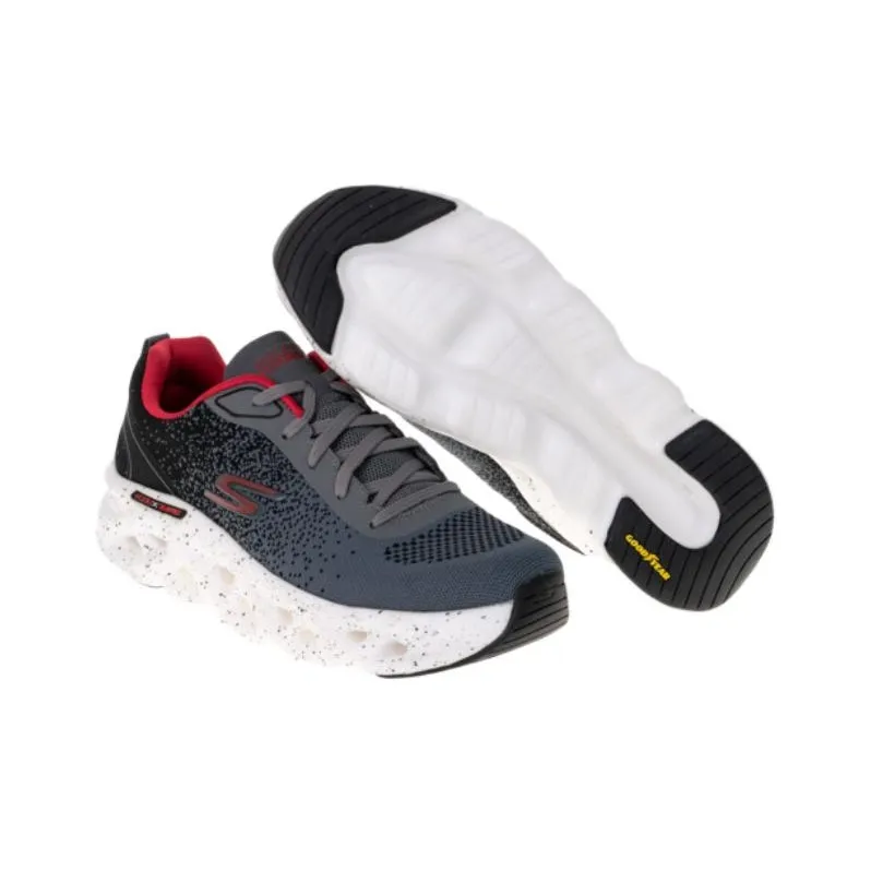 Skechers GO RUN SWIRL TECH Durable Breathable Low-Top Running Shoes Men's Blue Black-5