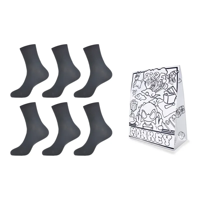 FireMonkey Mid Calf Socks Unisex 6 Pack-0