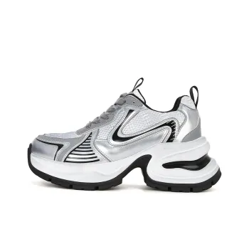 BENZI Chunky Sneakers Women's Low Top Space Silver/Black