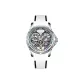 Silver Blue Dial White Strap