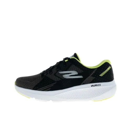 Skechers GO RUN Elevate Durable Breathable Low-Top Running Shoes Men's Black Green