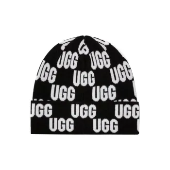 UGG Acrylic Wool Nylon Beanies Unisex Black