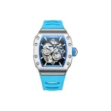 HBR991-White Case Blue Strap