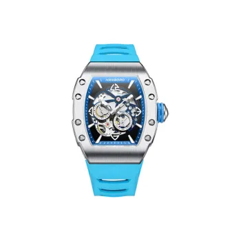 HANBORO Automatic Mechanical Movement Watch Men's Watches Cut-Out Dial HBR991-BL