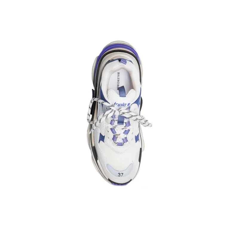 Balenciaga Triple S Trainer 'White Navy Purple' Women's-3