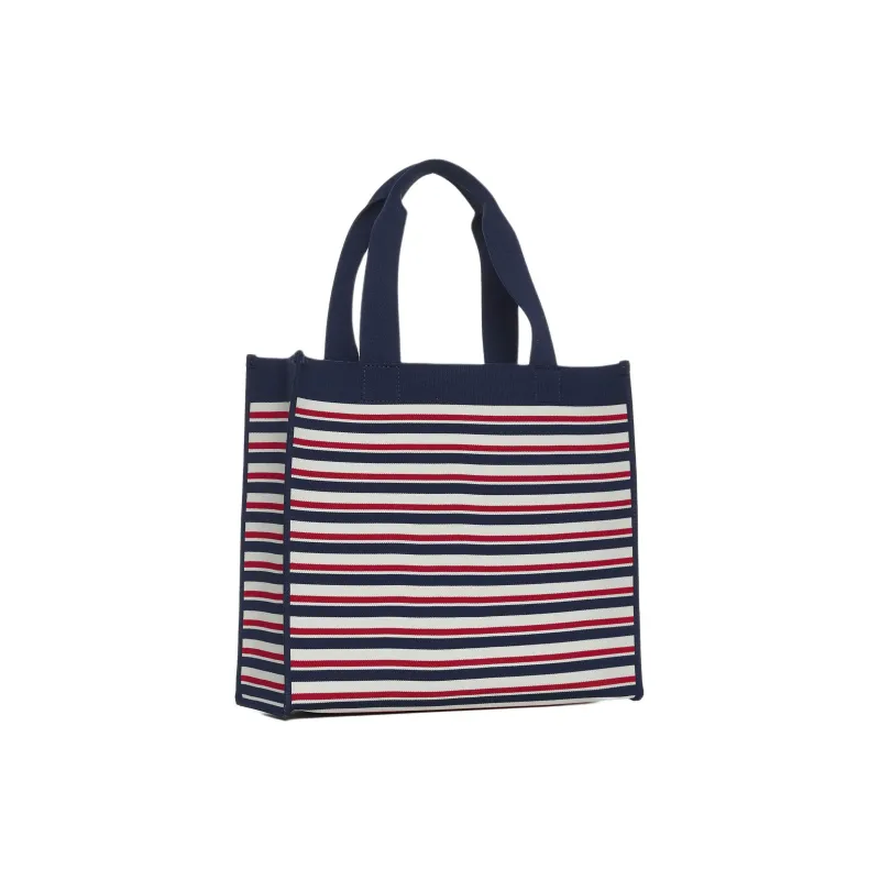 MARNI Logo Patch Striped Tote Bag-2