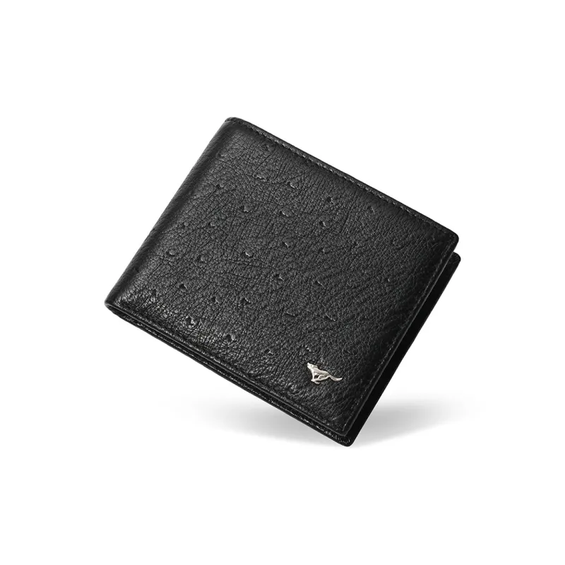 SEPTWOLVES Top Grain Sheepskin Wallets With Money Clip Unisex Black-19