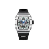 HBR989.1-White Case Black Strap