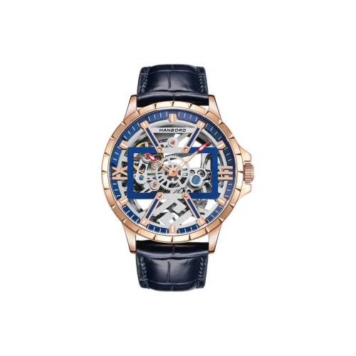 HANBORO Automatic Mechanical Movement Watch Men's Watches Cut Out Dial HBR910 ML