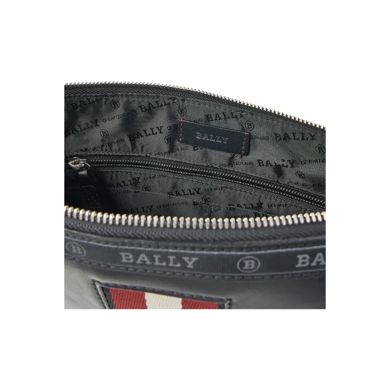 BALLY Leather Clutch Men's Black-8