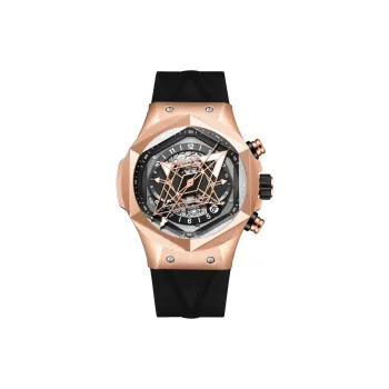 HANBORO Automatic Mechanical Movement Watch Men's Watches Cut Out Dial HBR 998MH