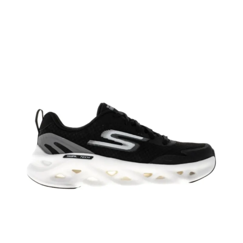 Skechers GO RUN SWIRL TECH Durable Breathable Low-Top Running Shoes Men's Black-1