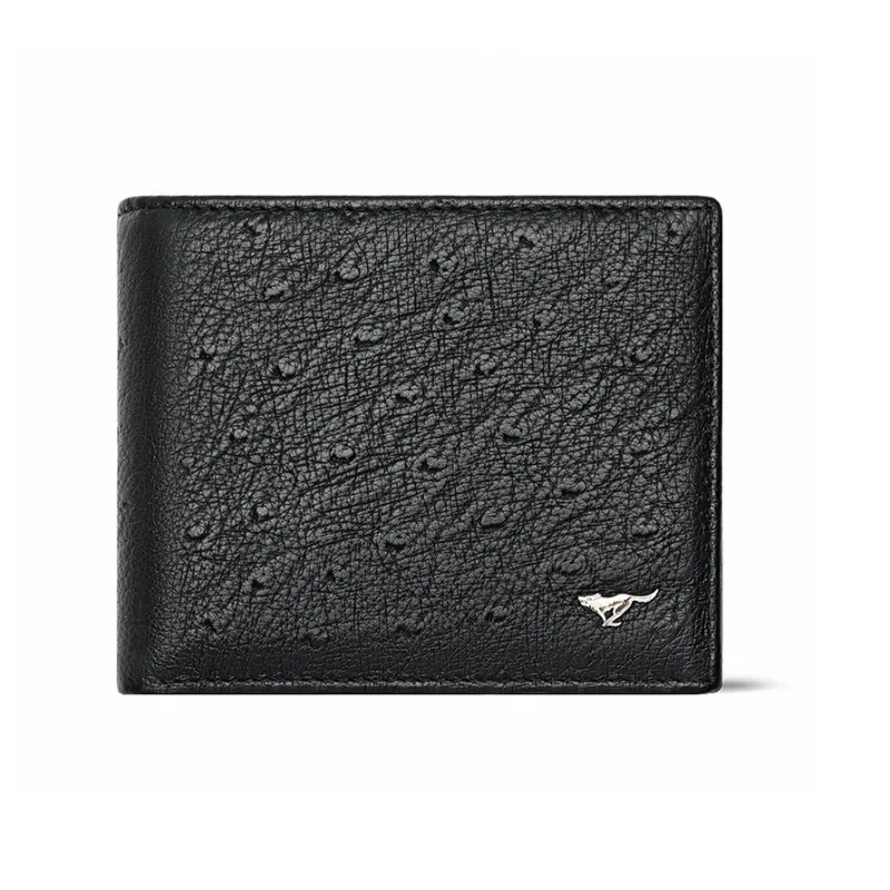 SEPTWOLVES Top Grain Sheepskin Wallets With Money Clip Unisex Black-20