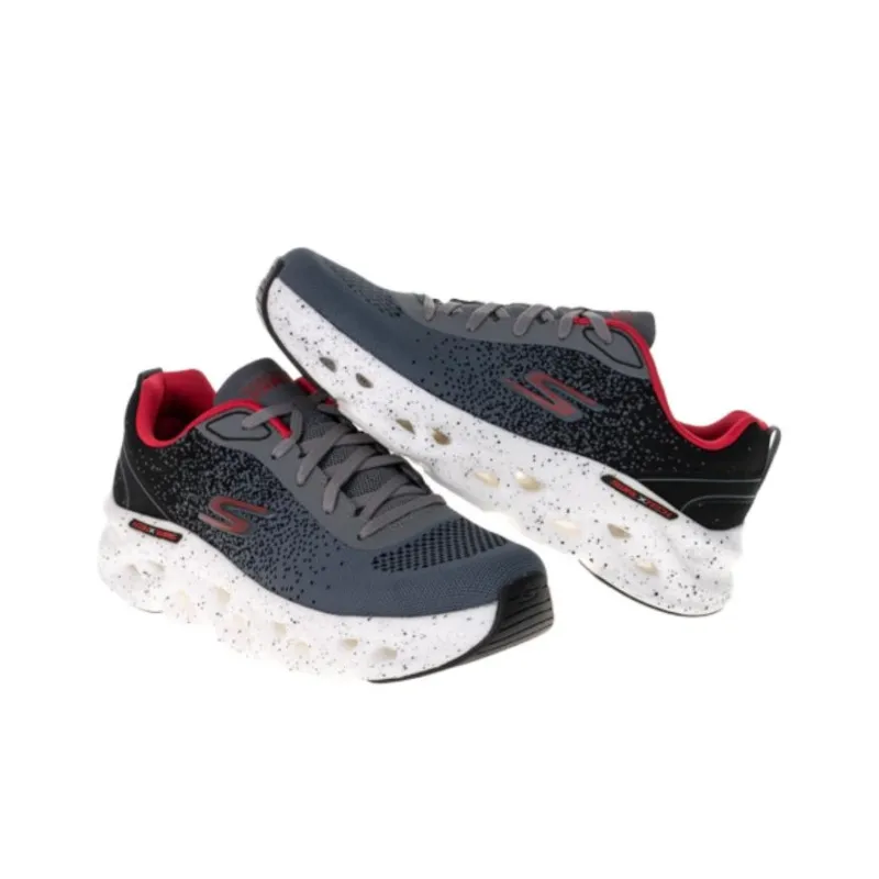 Skechers GO RUN SWIRL TECH Durable Breathable Low-Top Running Shoes Men's Blue Black-3