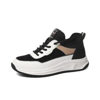 Golden Silk Rabbit Lightweight And Breathable Low-Top Chunky Sneakers Women's Black