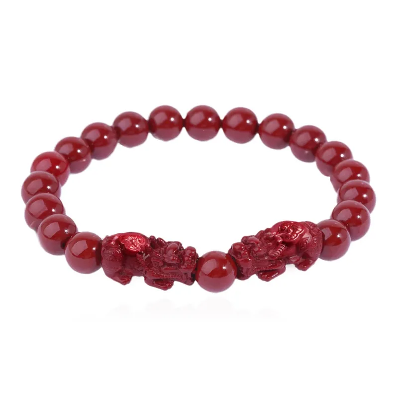 MIDNIGHT MOMENT Reconstructed Cinnabar Jade Bracelets Unisex-0