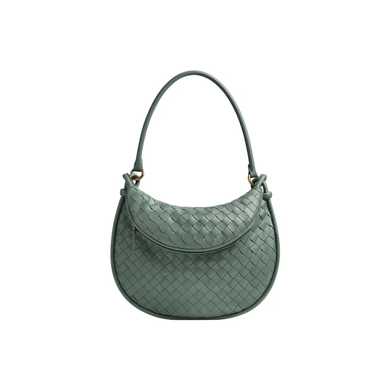 Bottega Veneta Sheepskin Handbag Shoulder Bag Medium Size Women's Aloe Vera Green-0