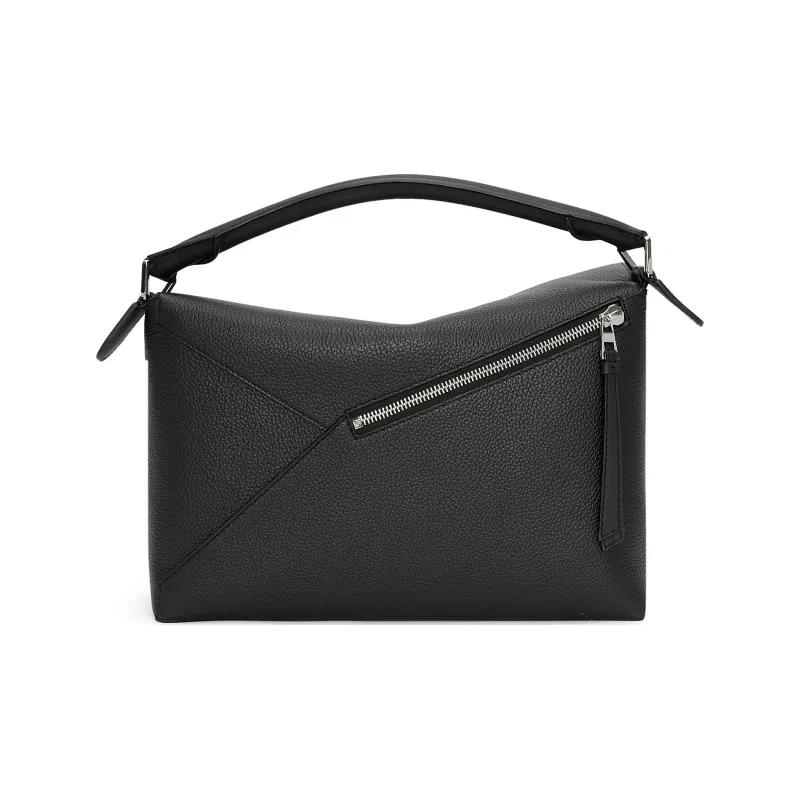 LOEWE Puzzle Grained Calfskin Handbag, Shoulder Bag, Crossbody Bag Tubas Men's Black-5
