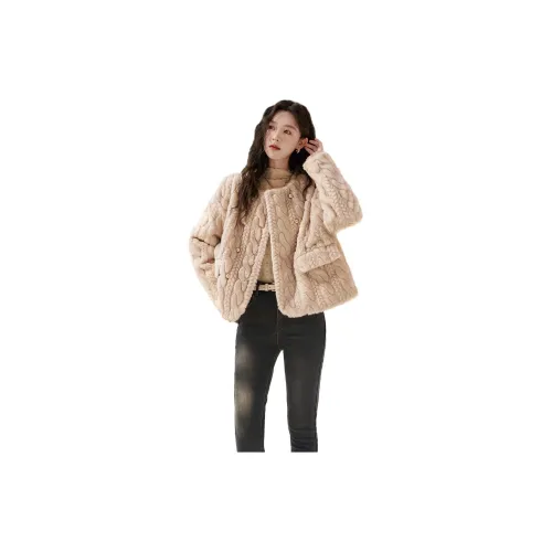 MISHOW Velvet Jackets Women's Creamy Snowcap