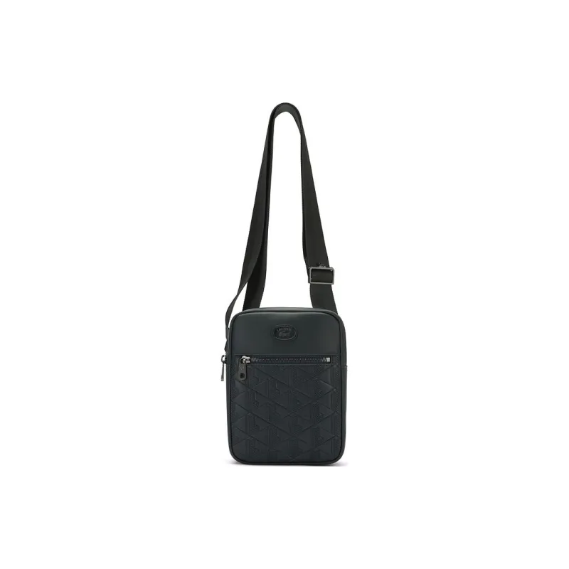 LACOSTE Blended Material Handbag Shoulder Bag Crossbody Bag Men's Dark Green-1
