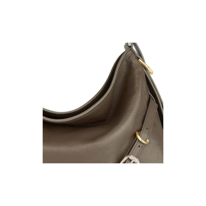Givenchy Voyou Cow Leather Shoulder Bag, Crossbody Bag, Handbag Medium Size Women's Taupe-4