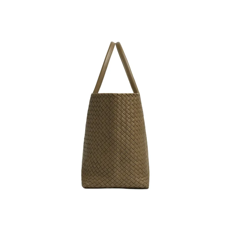 Bottega Veneta CABAT Lambskin Handbag Large Size Men's Terracotta-1