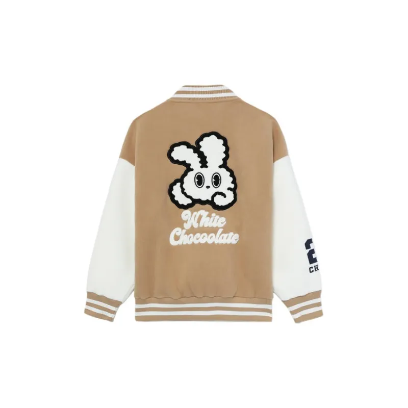 :CHOCOOLATE Bunny-motif Letterman Jacket-1