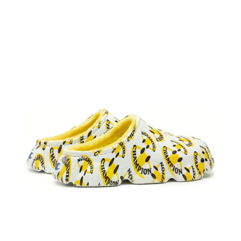 Champion SUPER MELOSO Wrap-toe Slippers Unisex Yellow White-2